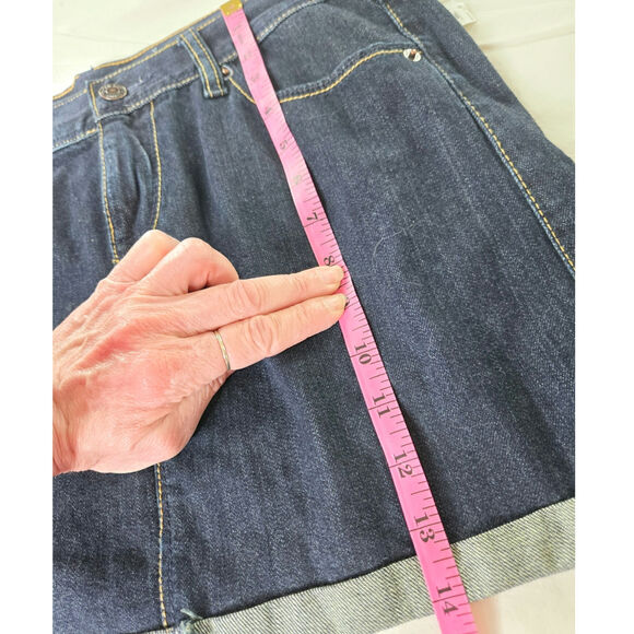 Old Navy NWT denim mini jeans skirt 8 dark wash blue - Picture 8 of 13